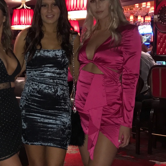 Pink Satin Dress - Picture 2 of 3